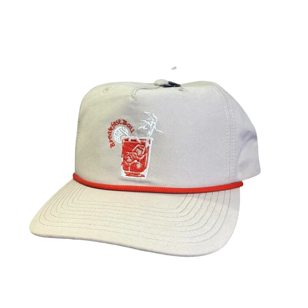 Swannies Golf Breakfast Ball Hat Cap Snap Back Mens One Size Beige Rope